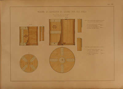 1332 fotoriproduzione della tavola VIII-disegni,misure dei p